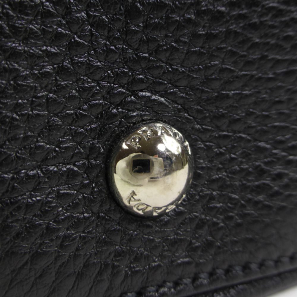 Prada Lacca Grommet Perforated Chain Shoulder Bag Black - Picture 5 of 10